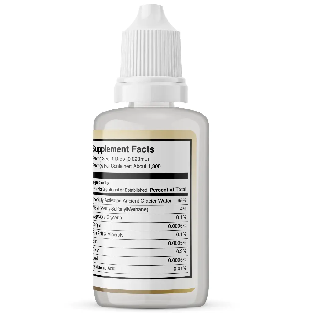 MSM Gold Drops 30ml Right Panel