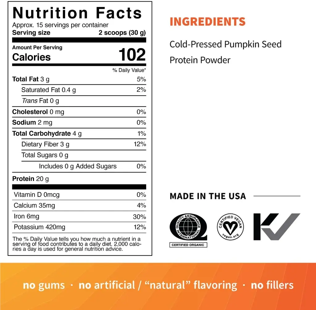 Sprout Living Pumpkin Seed Protein Facts.webp