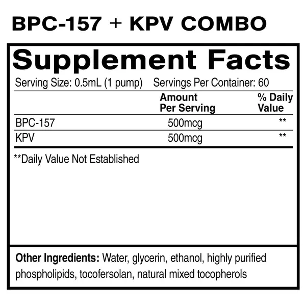 Quicksilver  BPC-157 + KPV Combo  30ml Facts.webp