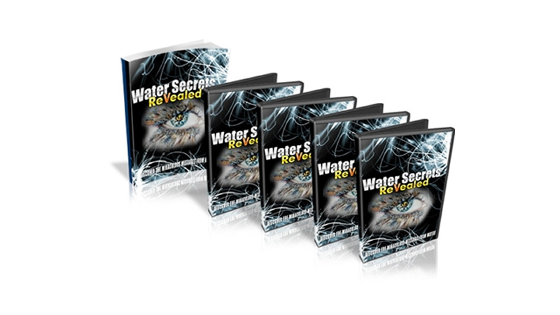 line up of book and DVDs Water Secrets Revealed