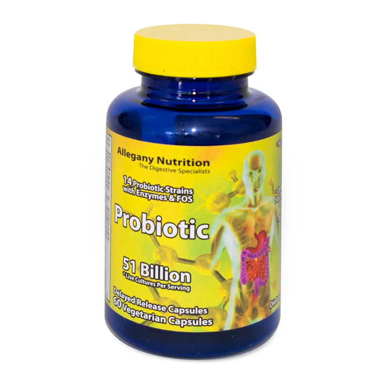 Allegany Nutrition, Probiotic front of bottle