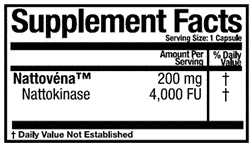 Arthur Andrew Medical Nattovena Supplement Facts