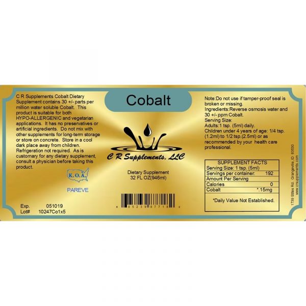 cobalt ionic mineral