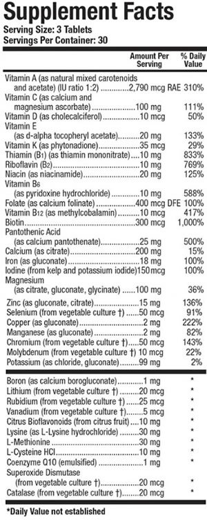 Doc's Nutrients & Goods, Bio-Multi Plus Supplement Facts