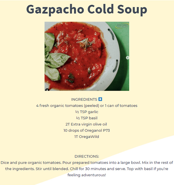 OregaWild Cold Gezpacho Soup