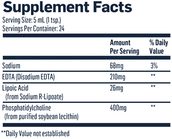 EDTA Supplement Facts