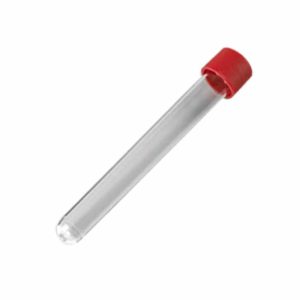 Plain test tube with red cap