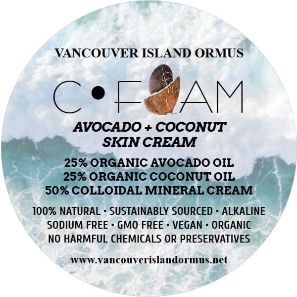Vancouver Island Ormus, C-FOAM Skin Cream Avocado + Coconut
