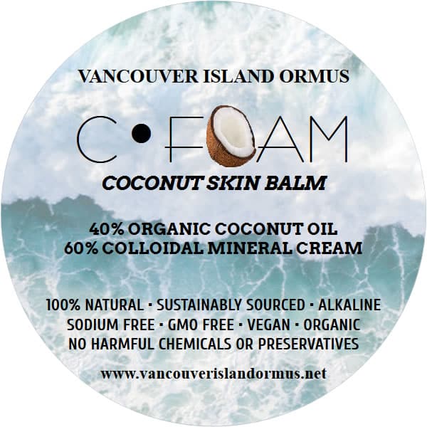 Vancouver Island Ormus, C-FOAM Skin Cream Coconut