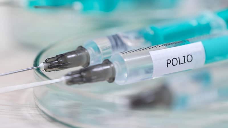 Injection filled with Polio Vaccine