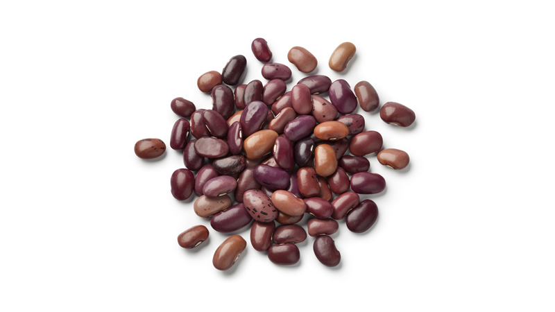 top view small pile assorted beans