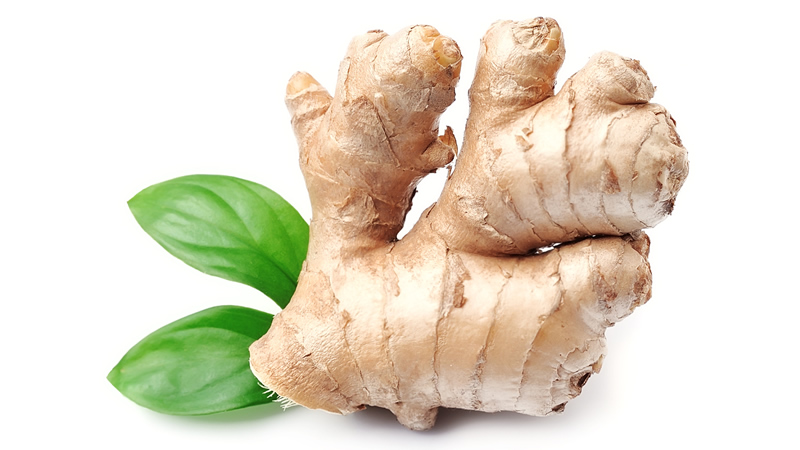 close up of ginger root