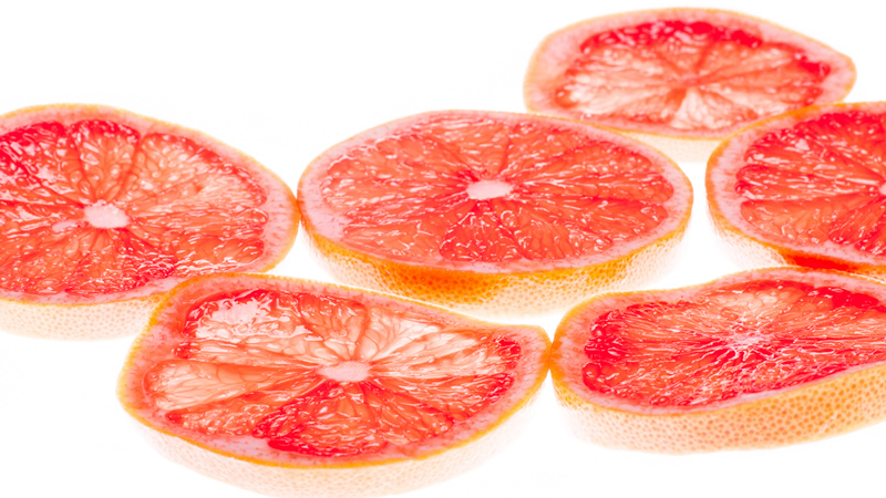 close of of Grapefruit slices