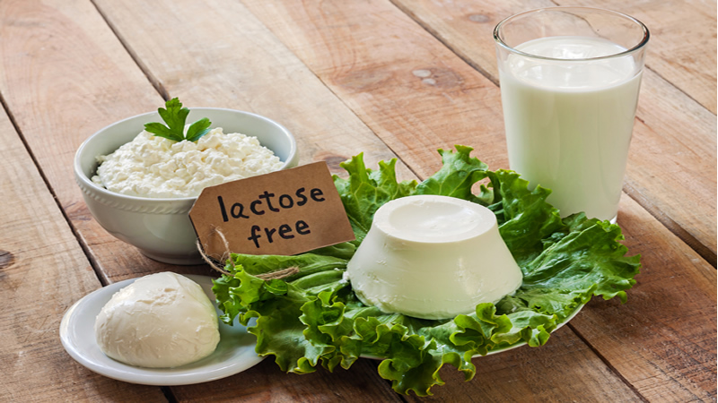 tag lactose free in middle of dairy products