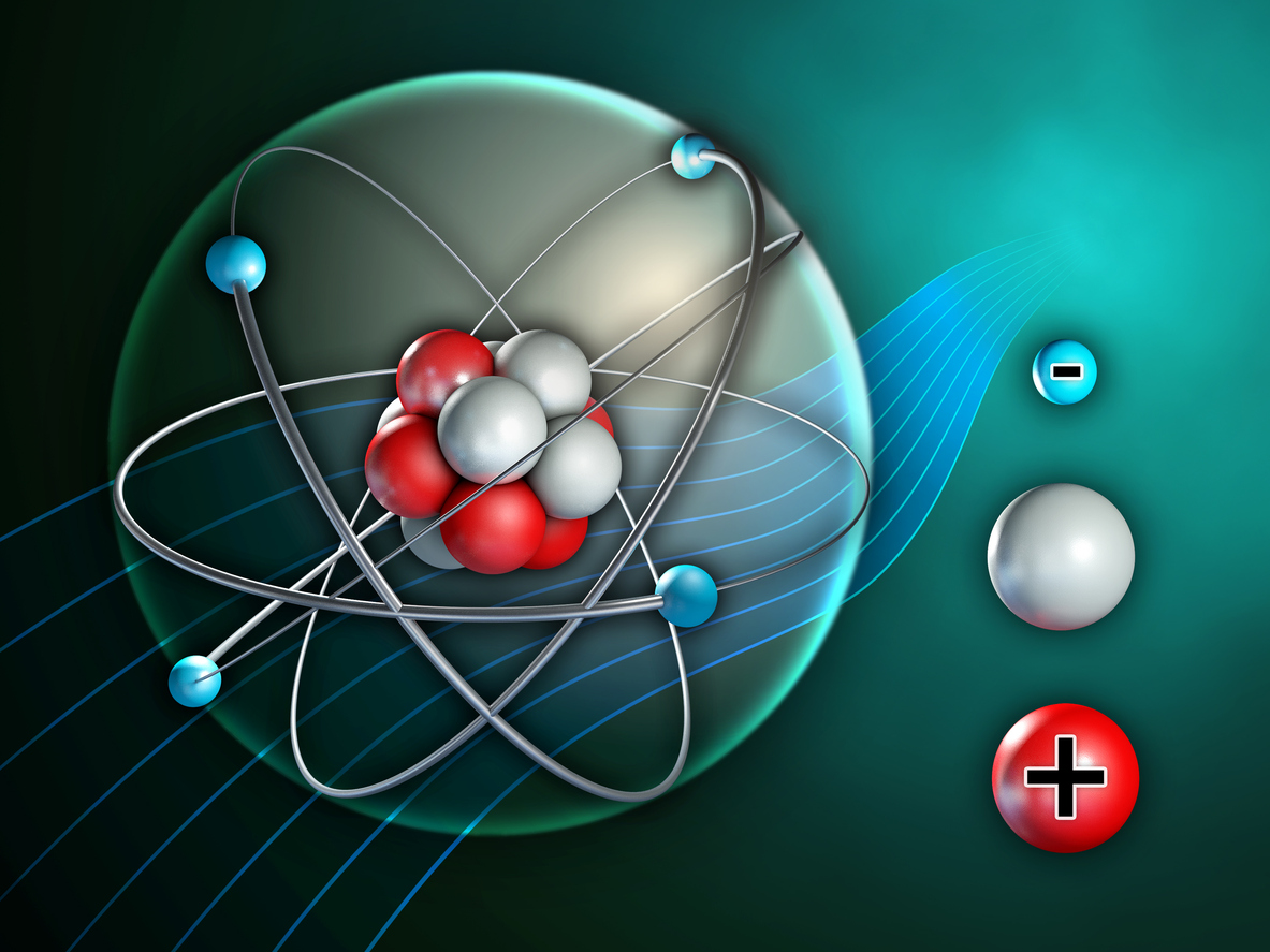 Atom with Positive and Negative Charges