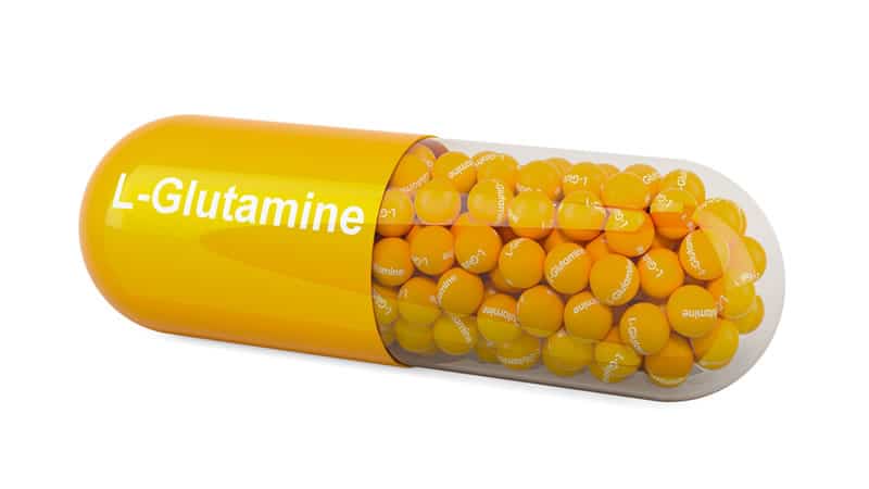 Glutamine capsule graphic