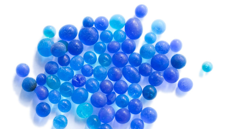 blue plastic beads