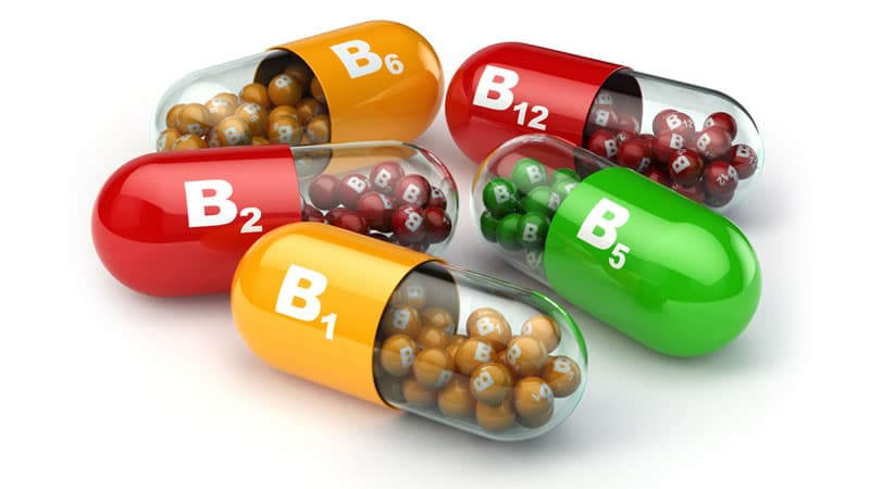 Vitamin B Caps and Types in a Graphic