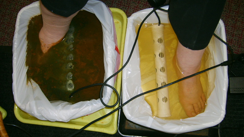 Salus per Auqam, Ionic SPA Foot Bath demonstration before and after