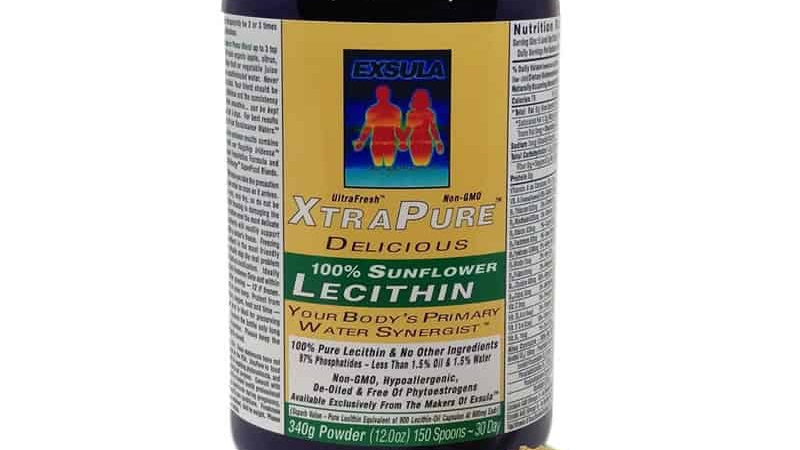 close up of Exsula Superfoods, XtraPure Lecithin label