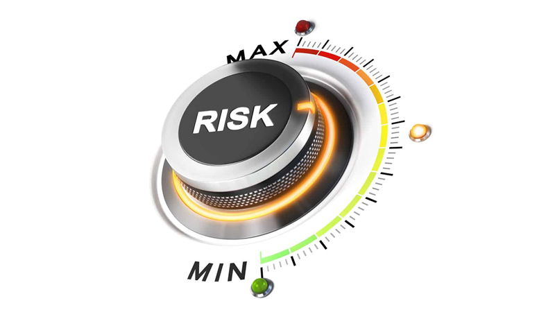 risk button with dial from MIN to MAX