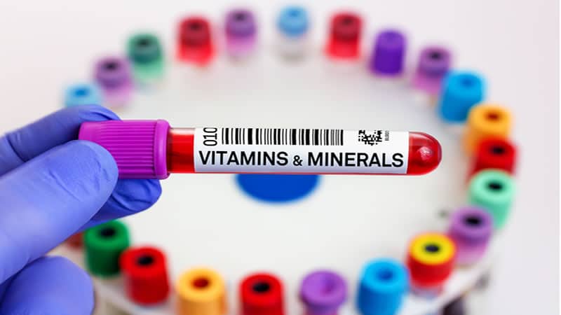Vitamins & Minerals Blood Test Tube