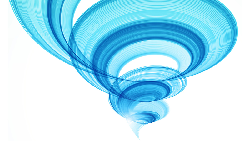 blue vortex on white