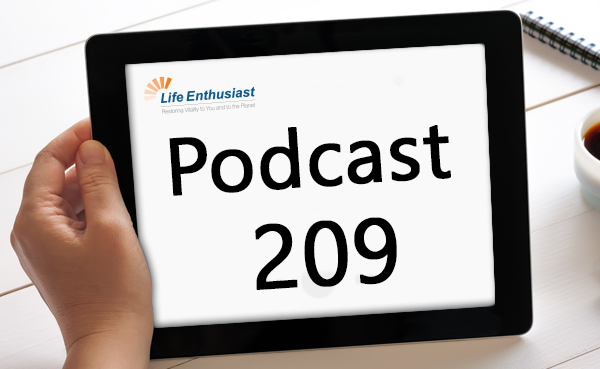 Computer laptop screen showing Podcast 209